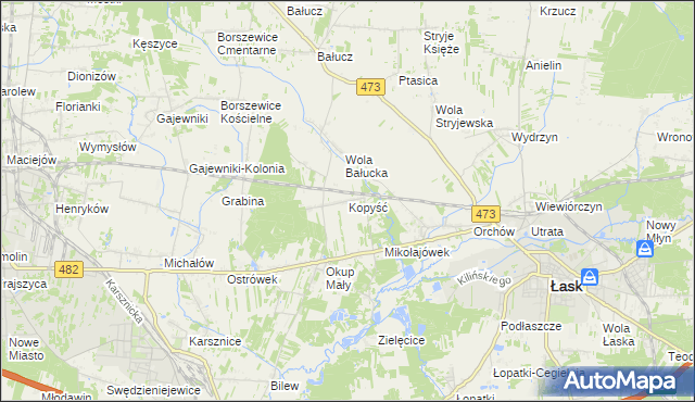 mapa Kopyść, Kopyść na mapie Targeo