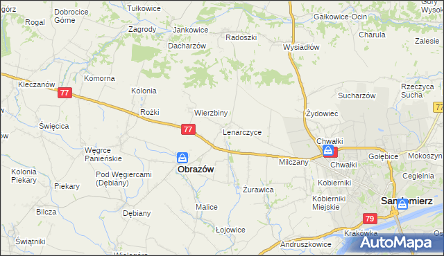 mapa Lenarczyce, Lenarczyce na mapie Targeo