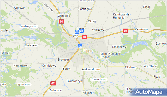 mapa Lipno, Lipno na mapie Targeo