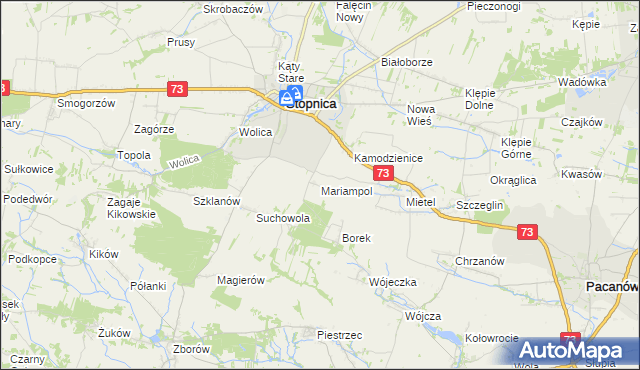 mapa Mariampol gmina Stopnica, Mariampol gmina Stopnica na mapie Targeo