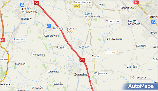 mapa Mędłów, Mędłów na mapie Targeo