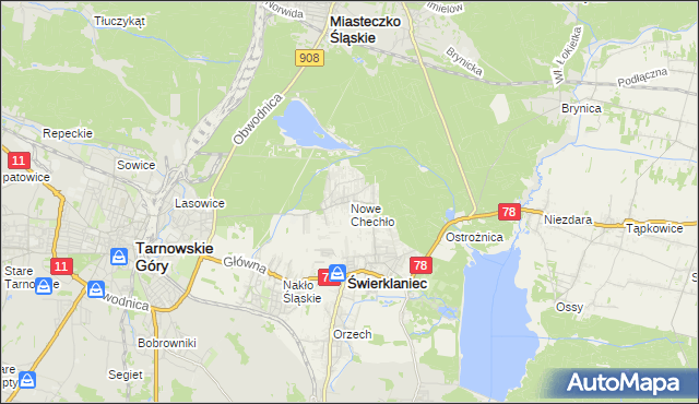 mapa Nowe Chechło, Nowe Chechło na mapie Targeo