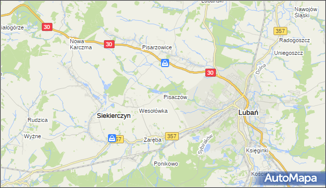 mapa Pisaczów, Pisaczów na mapie Targeo