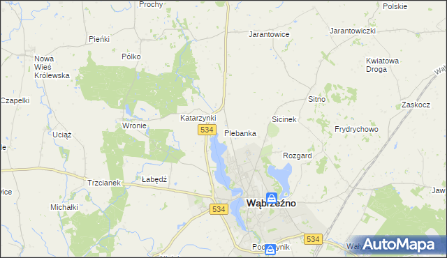 mapa Plebanka gmina Ryńsk, Plebanka gmina Ryńsk na mapie Targeo