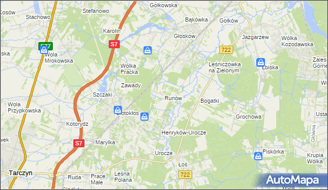 mapa Runów, Runów na mapie Targeo