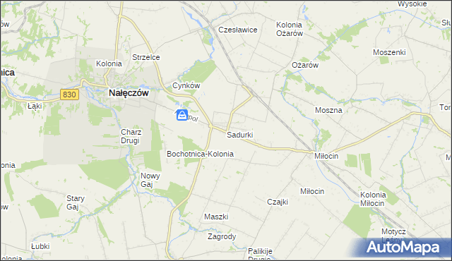 mapa Sadurki, Sadurki na mapie Targeo