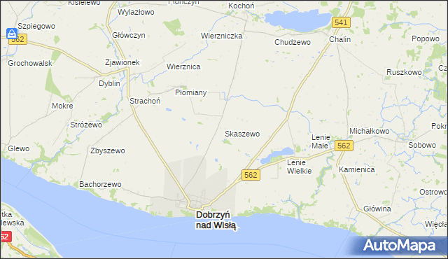 mapa Skaszewo, Skaszewo na mapie Targeo