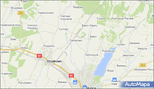 mapa Słomczyce-Parcele, Słomczyce-Parcele na mapie Targeo