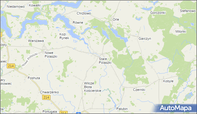 mapa Stare Polaszki, Stare Polaszki na mapie Targeo