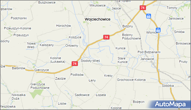 mapa Stodoły-Kolonie, Stodoły-Kolonie na mapie Targeo