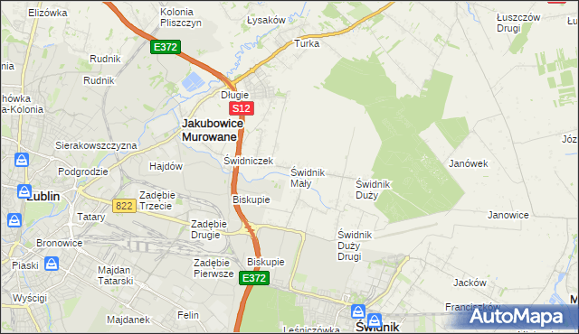 mapa Świdnik Mały, Świdnik Mały na mapie Targeo