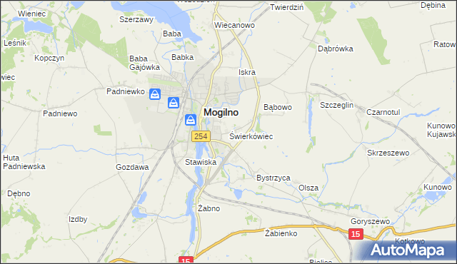 mapa Świerkówiec, Świerkówiec na mapie Targeo