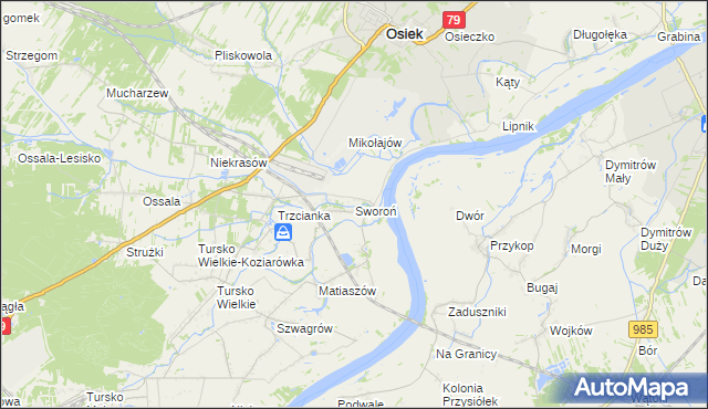 mapa Sworoń, Sworoń na mapie Targeo