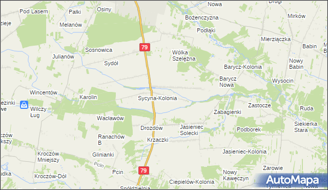 mapa Sycyna Południowa, Sycyna Południowa na mapie Targeo