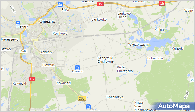 mapa Szczytniki Duchowne, Szczytniki Duchowne na mapie Targeo