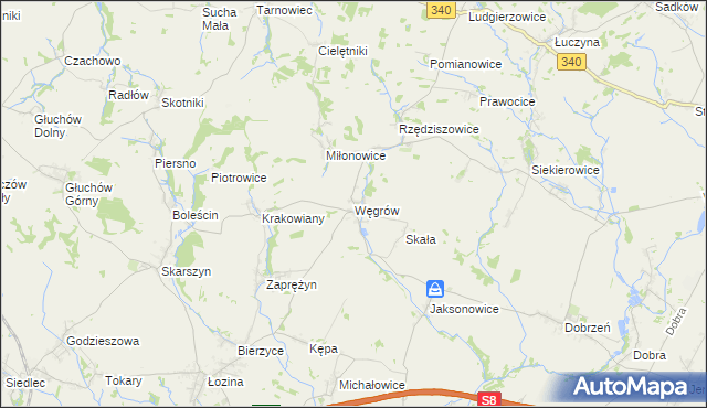 mapa Węgrów gmina Długołęka, Węgrów gmina Długołęka na mapie Targeo