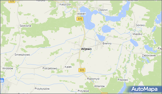 mapa Wijewo, Wijewo na mapie Targeo