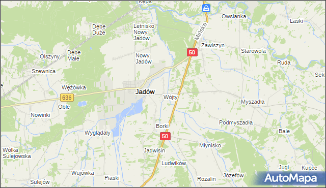 mapa Wójty, Wójty na mapie Targeo