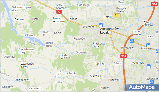 mapa Wola Grzymkowa, Wola Grzymkowa na mapie Targeo