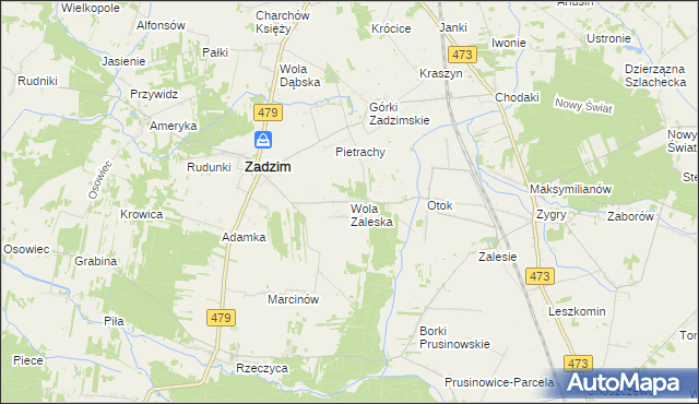 mapa Wola Zaleska, Wola Zaleska na mapie Targeo