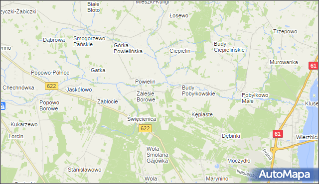 mapa Wólka Zaleska gmina Pokrzywnica, Wólka Zaleska gmina Pokrzywnica na mapie Targeo