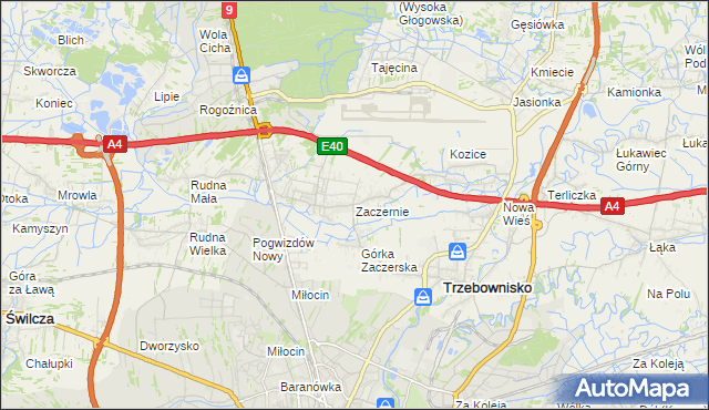 mapa Zaczernie, Zaczernie na mapie Targeo