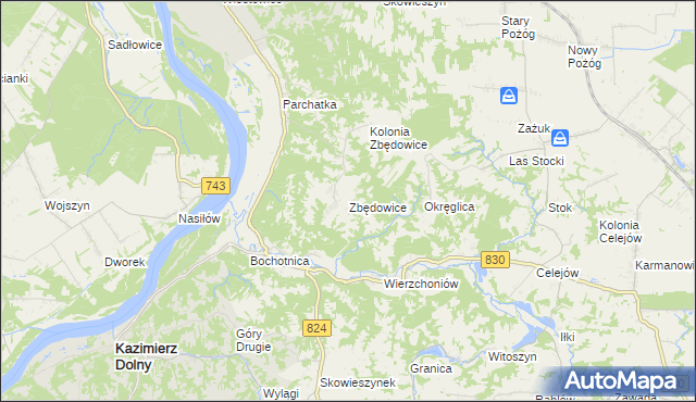 mapa Zbędowice, Zbędowice na mapie Targeo