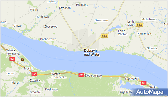 mapa Dobrzyń nad Wisłą, Dobrzyń nad Wisłą na mapie Targeo