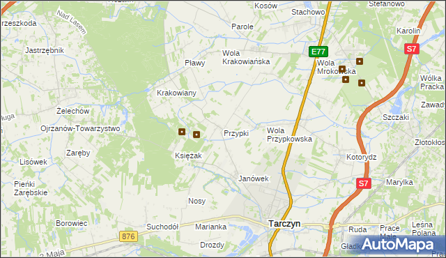 mapa Przypki, Przypki na mapie Targeo