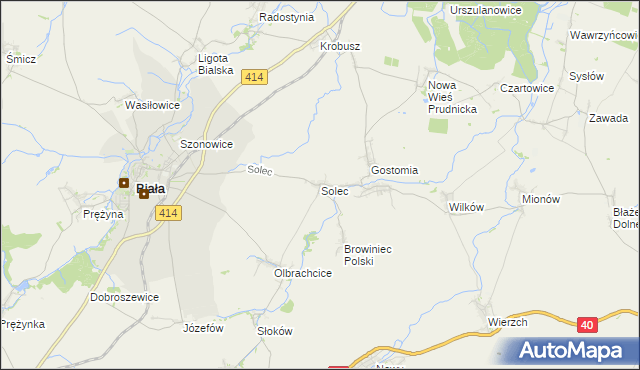 mapa Solec gmina Biała, Solec gmina Biała na mapie Targeo