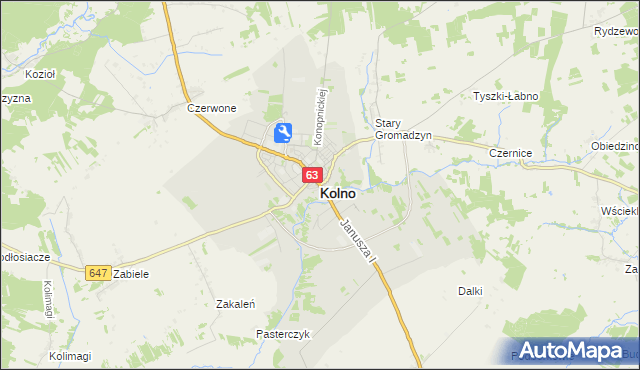 mapa Kolno, Kolno na mapie Targeo