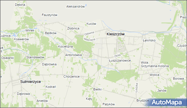 mapa Łuszczanowice-Kolonia, Łuszczanowice-Kolonia na mapie Targeo