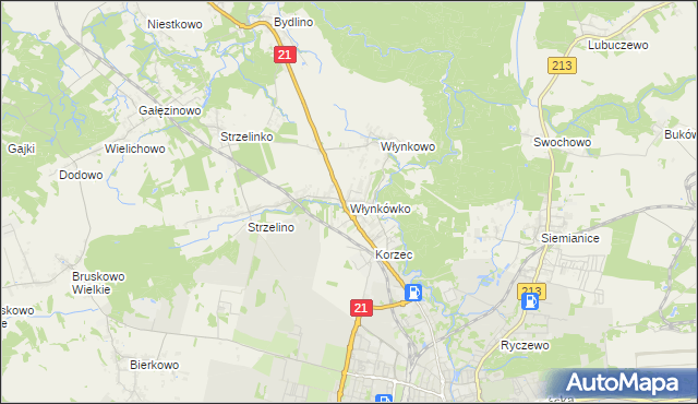 mapa Włynkówko, Włynkówko na mapie Targeo