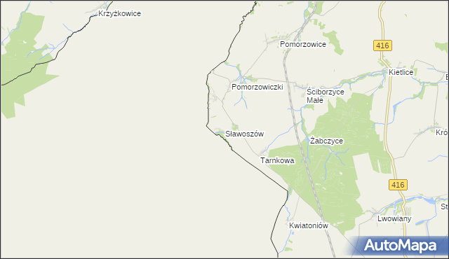mapa Sławoszów, Sławoszów na mapie Targeo