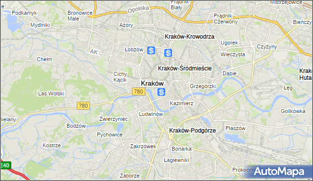 mapa Wawel, Wawel na mapie Targeo