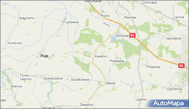 mapa Kwietno, Kwietno na mapie Targeo