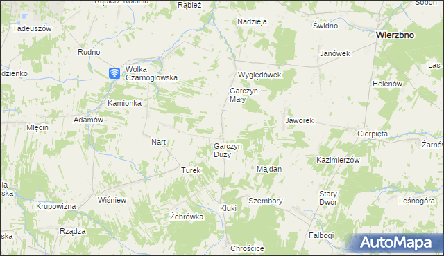 mapa Zimnowoda gmina Kałuszyn, Zimnowoda gmina Kałuszyn na mapie Targeo