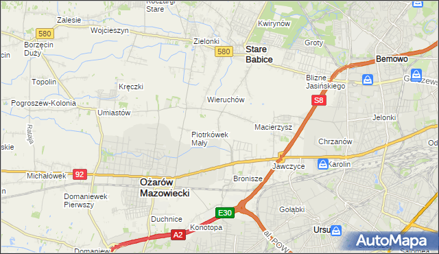 mapa Piotrkówek Duży, Piotrkówek Duży na mapie Targeo