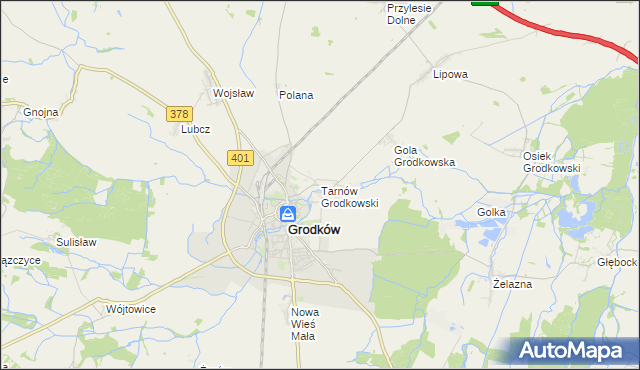 mapa Tarnów Grodkowski, Tarnów Grodkowski na mapie Targeo