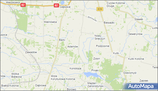 mapa Stary Stręczyn, Stary Stręczyn na mapie Targeo