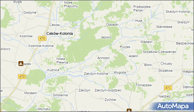 mapa Annopol gmina Lisków, Annopol gmina Lisków na mapie Targeo