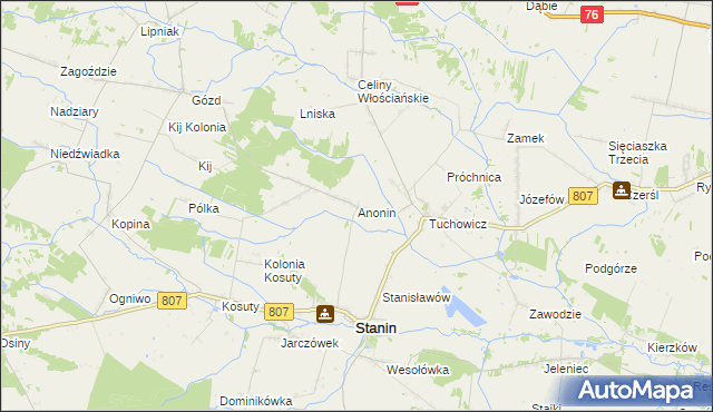 mapa Anonin, Anonin na mapie Targeo