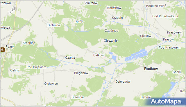 mapa Bałków, Bałków na mapie Targeo