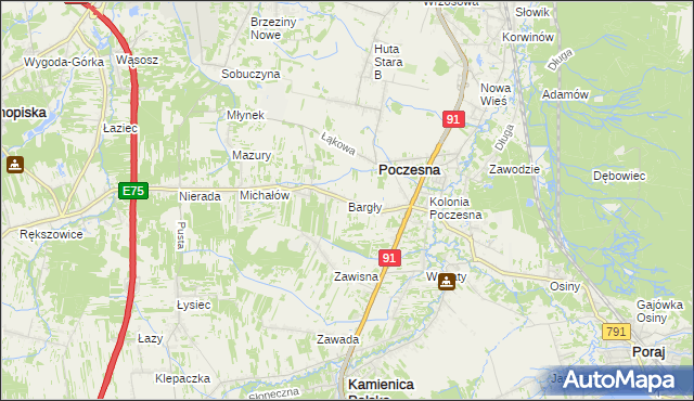 mapa Bargły, Bargły na mapie Targeo