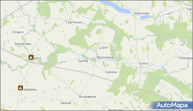 mapa Barzkowice, Barzkowice na mapie Targeo