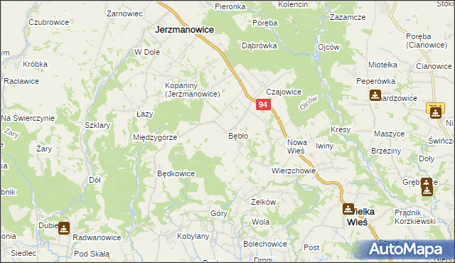 mapa Bębło, Bębło na mapie Targeo