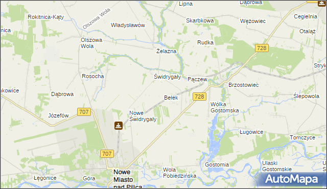 mapa Bełek, Bełek na mapie Targeo