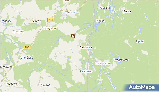 mapa Biesowice, Biesowice na mapie Targeo
