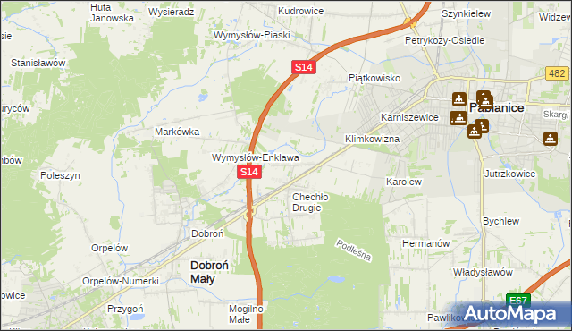 mapa Chechło Pierwsze, Chechło Pierwsze na mapie Targeo