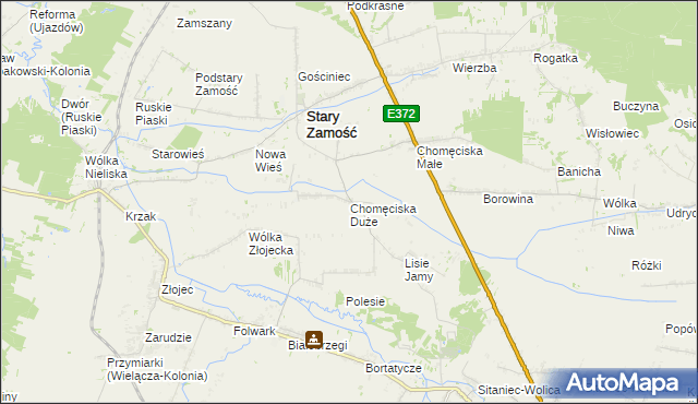 mapa Chomęciska Duże, Chomęciska Duże na mapie Targeo